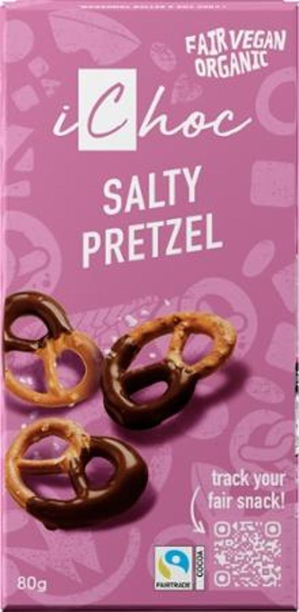 Produktfoto zu Schokolade Salty Pretzel 80g iChoc