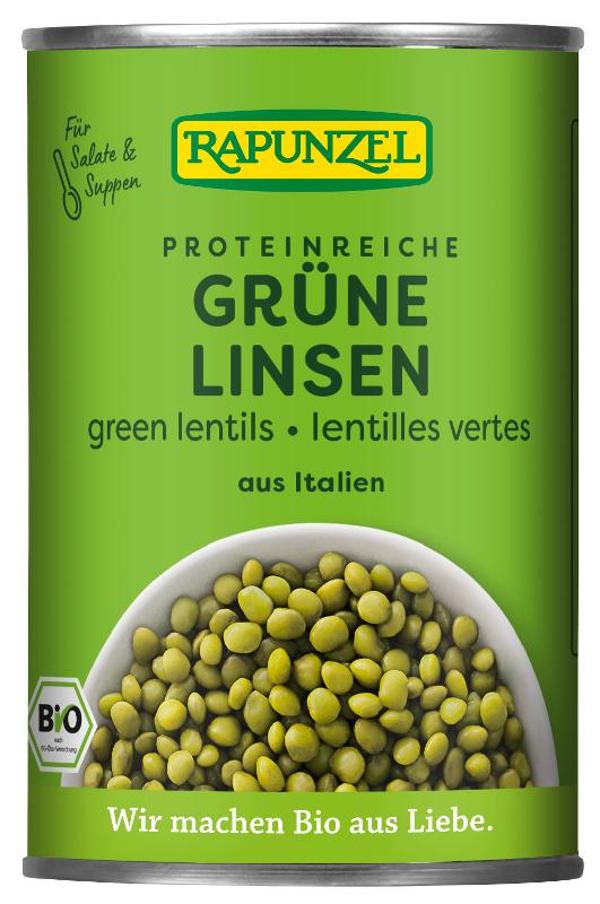 Produktfoto zu Grüne Linsen in der Dose 400g Rapunzel