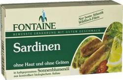 Produktfoto zu VPE Sardinen ohne Haut und Gräten in Sonnenblumenöl 10x120g Fontaine