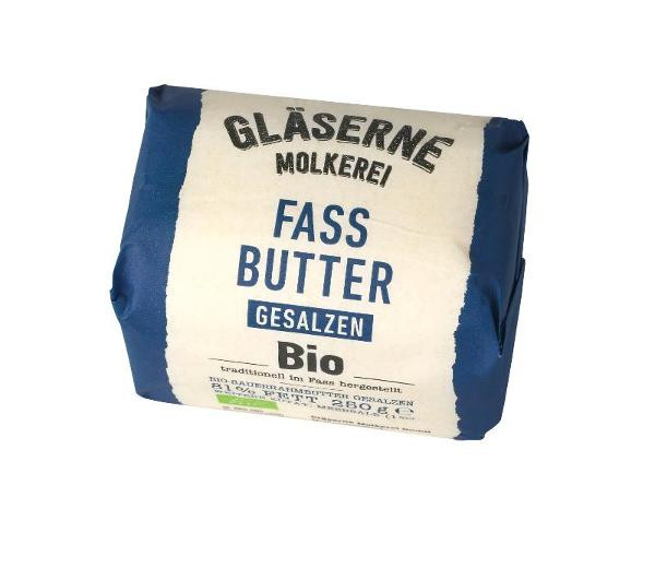 Produktfoto zu VPE Fassbutter Sauerrahm gesalzen 10x250g Gläserne Molkerei