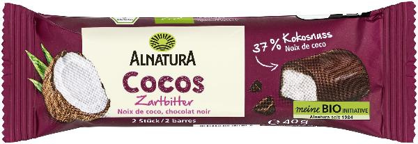 Produktfoto zu Cocos Riegel Zartbitter 40g Alnatura