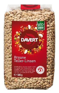 Produktfoto zu VPE Tellerlinsen braun 8x500g Davert