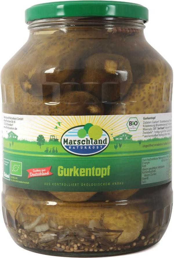 Produktfoto zu Gurkentopf im Glas 850g Marschland