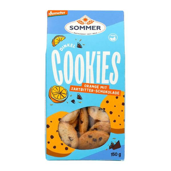 Produktfoto zu Dinkel Schoko-Orange Cookies 150g Sommer & Co.