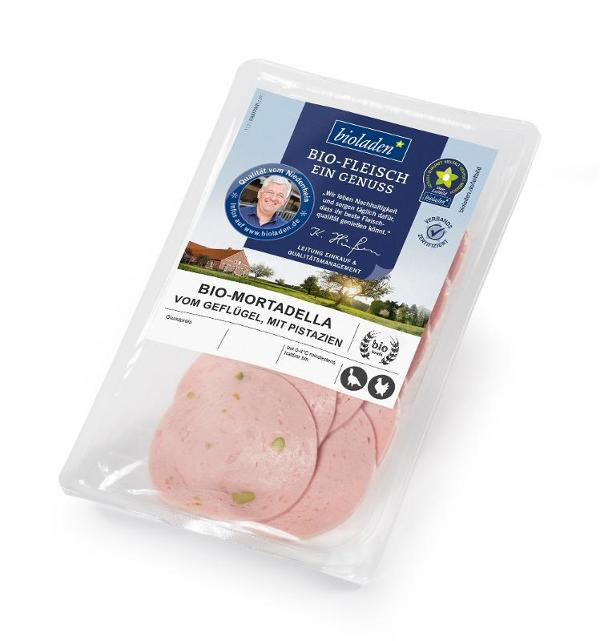 Produktfoto zu Geflügel-Mortadella mit Pistazien 80g bioladen