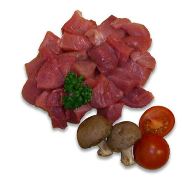 Produktfoto zu Schweine Gulasch 500g Biohof Bakenhus