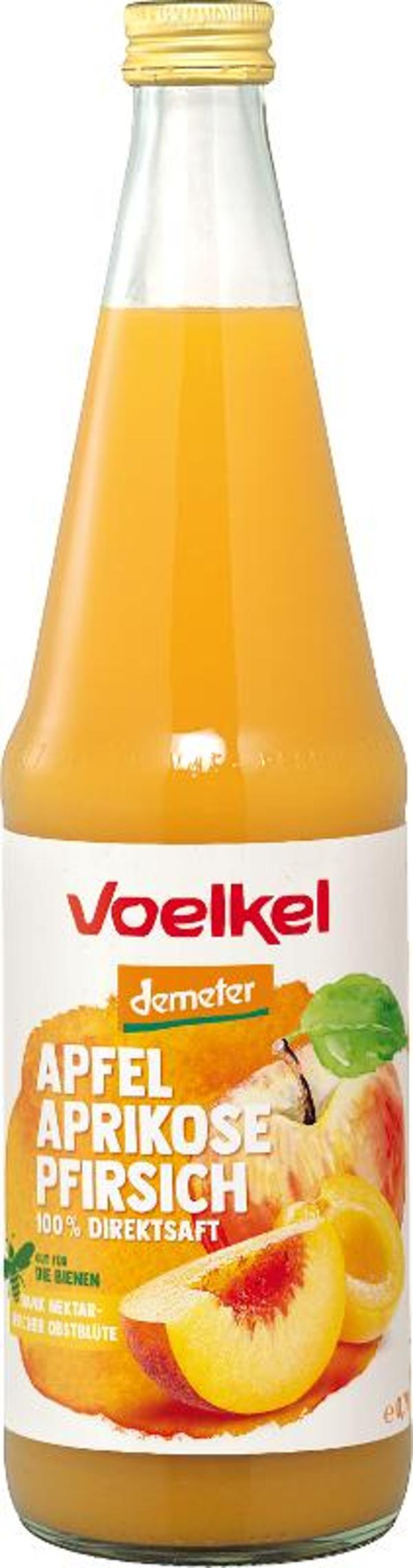 Produktfoto zu Apfel-Aprikose-Pfirsich 0,7 l Voelkel