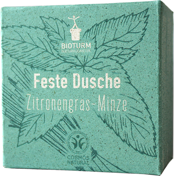 Produktfoto zu Feste Dusche Zitronengras Minze 100g Bioturm