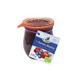 Produktfoto zu Fruchtaufstrich 3-Beeren-Auslese 220g Kiebitzhof