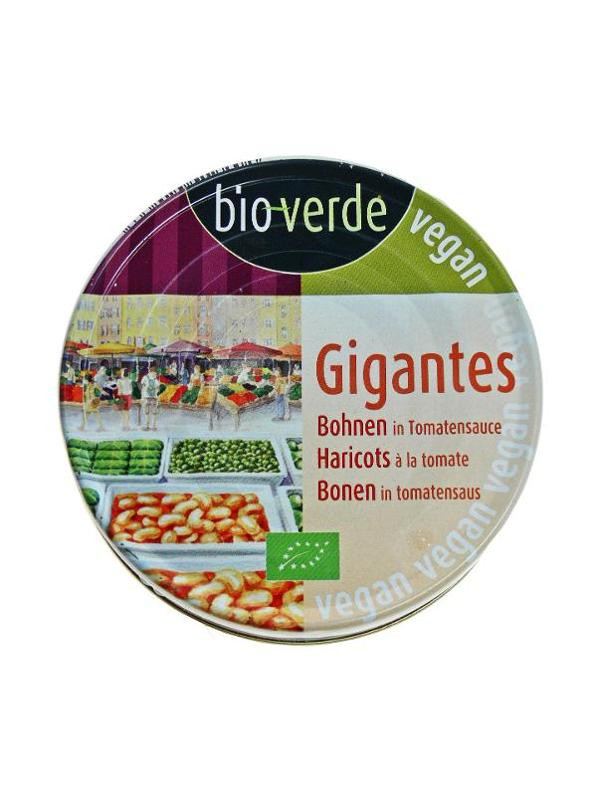 Produktfoto zu VPE Gigantes Riesenbohnen in Tomatensauce 6x190g bio-verde