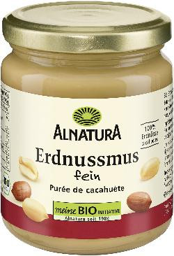 Produktfoto zu Erdnussmus fein ohne Salz 250g Alnatura