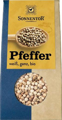 Produktfoto zu Pfeffer weiß ganz 35g Sonnentor