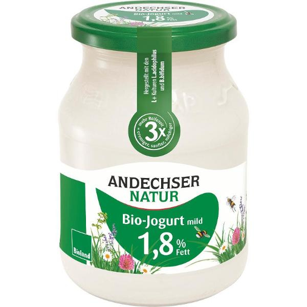 Produktfoto zu VPE Joghurt mild  natur 6x1,8% 500g Andechser