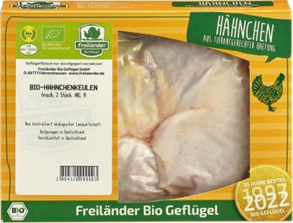 Produktfoto zu Hähnchenkeulen 500g Freiländer Bio Geflügel