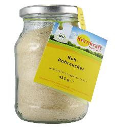 Produktfoto zu Roh Rohrzucker im Pfandglas 450g Kornkraft Naturkost