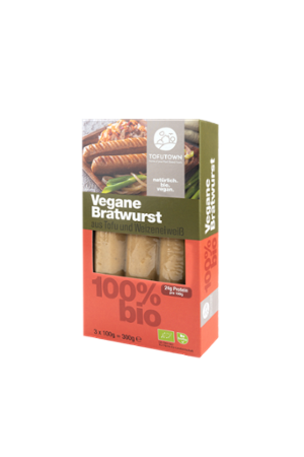 Produktfoto zu Vegane Bratwurst 300g Tofutown