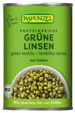 Produktfoto zu VPE Grüne Linsen in der Dose 6x400g Rapunzel