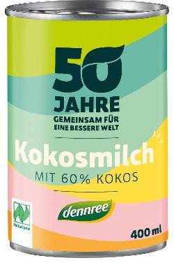 Produktfoto zu VPE Kokosmilch 60% 12x400 ml dennree