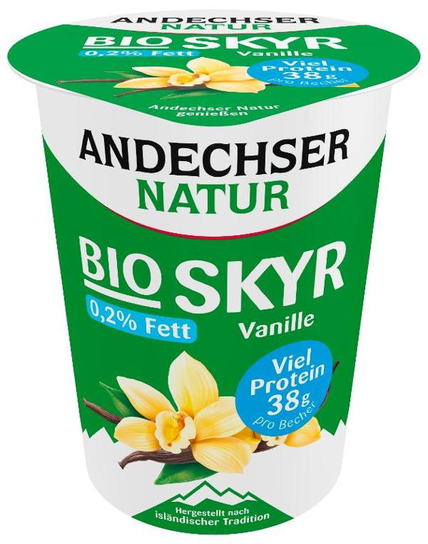 Produktfoto zu Skyr Vanille 0,2% 400g Andechser Natur