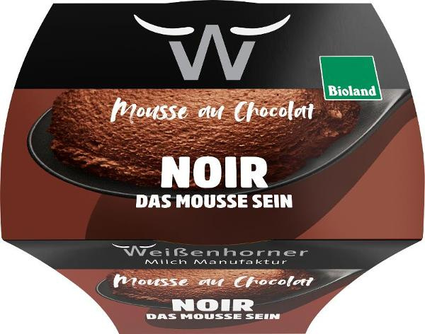 Produktfoto zu VPE Mousse au chocolat noir 6x80g Weißenhorner Milch Manufaktur