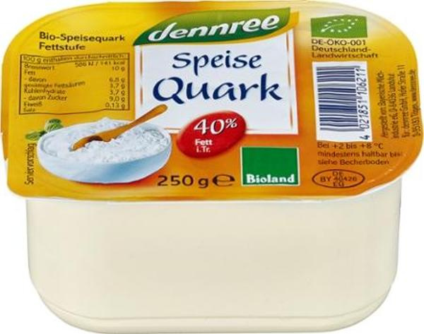 Produktfoto zu VPE Speisequark Fettstufe 40% 12x250g dennree