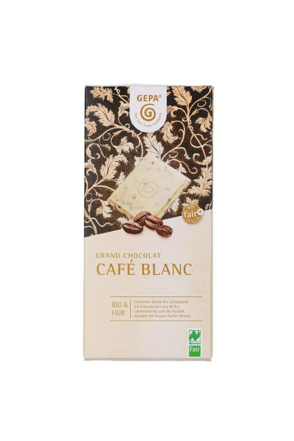 Produktfoto zu VPE Schokolade Grand Chocolat Café Blanc weiße Schokolade 10x100g Gepa