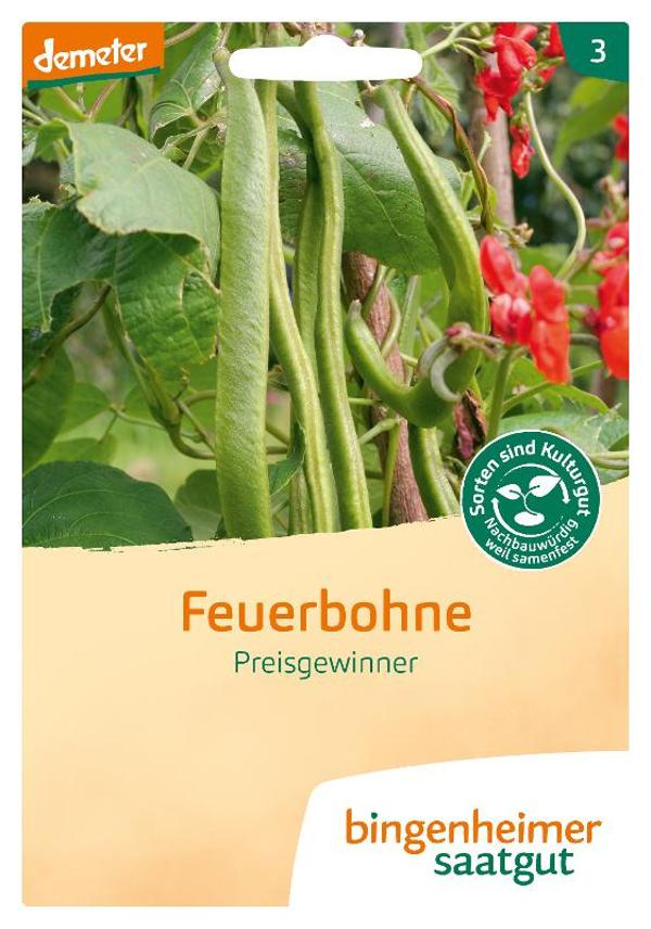 Produktfoto zu Saatgut Feuerbohne Preisgewinner Bingenheimer Saatgut