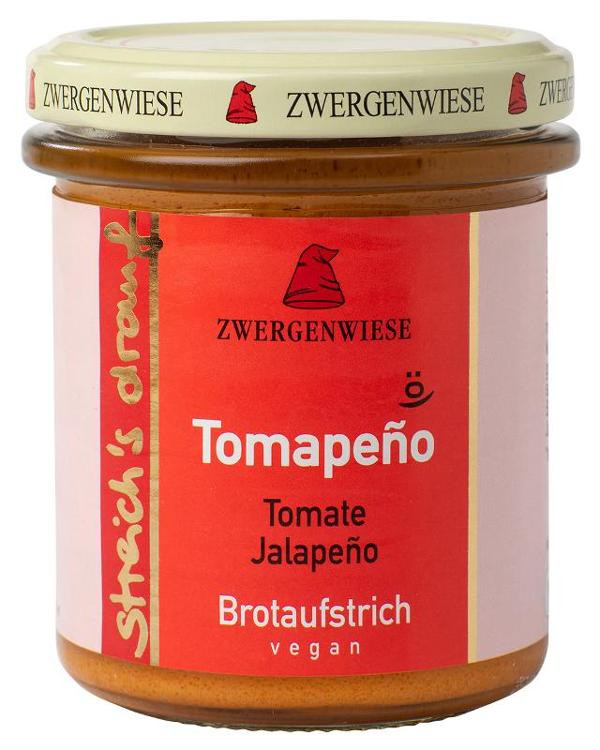 Produktfoto zu VPE Brotaufstrich streich´s drauf "Tomapeño" 6x160g  Zwergenwiese