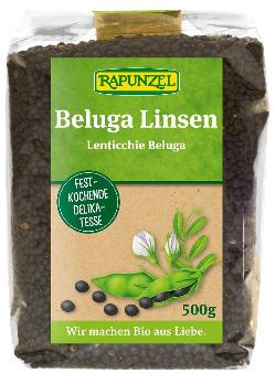 Produktfoto zu Beluga Linsen schwarz 500g Rapunzel