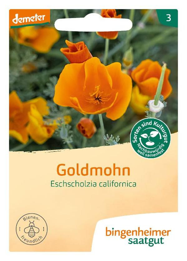 Produktfoto zu Saatgut Goldmohn 3g Bingenheimer Saatgut