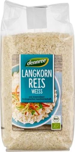 Produktfoto zu Langkornreis weiß 1kg dennree