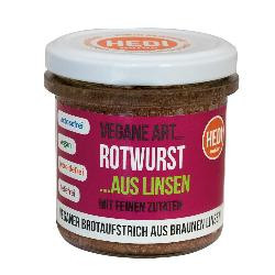 Produktfoto zu Vegane Art... Rotwurst aus braunen Linsen 140g HEDI Naturkost