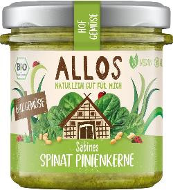 Produktfoto zu Hofgemüse Spinat Pinienkerne 135g Allos