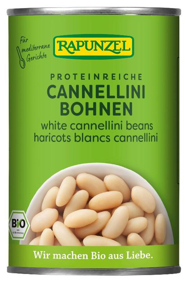 Produktfoto zu VPE Weiße Cannellini Bohnen in der Dose 6x400g Rapunzel