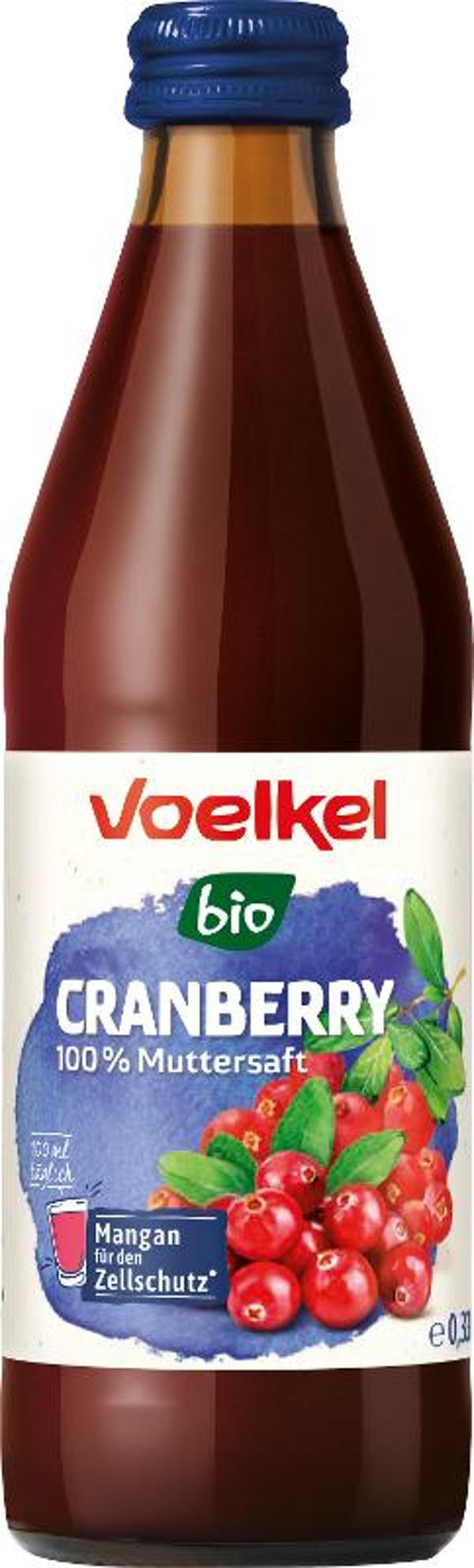 Produktfoto zu VPE Cranberry pur 100% Muttersaft 10x0,33 l Voelkel