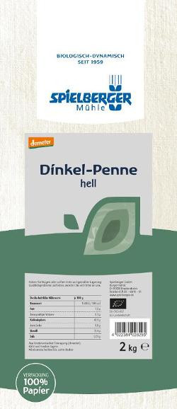 Produktfoto zu Dinkel Penne hell 2 kg Spielberger