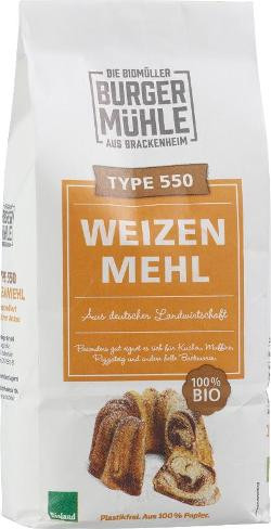 Produktfoto zu VPE Weizenmehl 550 6x1kg Burgermühle