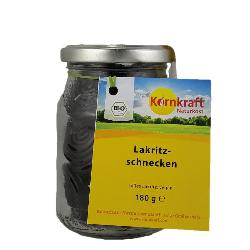 Produktfoto zu Lakritzschnecken im Pfandglas 180g Kornkraft Naturkost