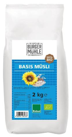 Produktfoto zu Basis Müsli 2kg Burger Mühle