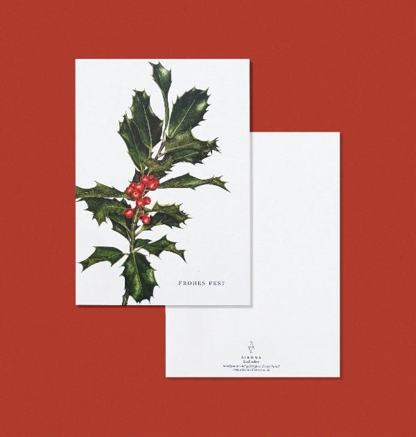 Produktfoto zu Postkarte "Ilex" Aikona Illustration