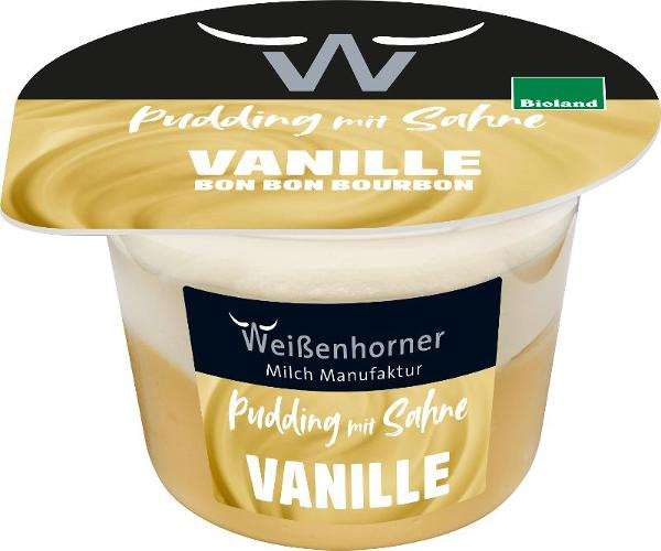 Produktfoto zu Pudding mit Sahne Vanille 175g Weißenhorner Milch Manufaktur