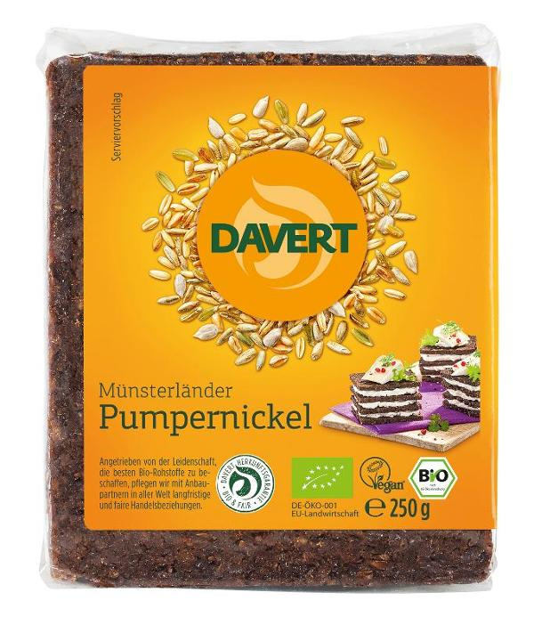 Produktfoto zu VPE Pumpernickel 12x250g Davert