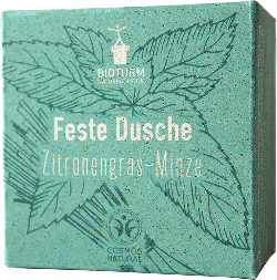 Produktfoto zu Feste Dusche Zitronengras Minze 100g Bioturm