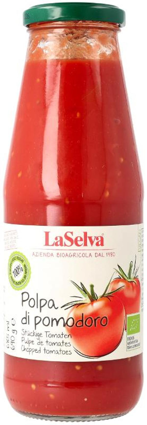 Produktfoto zu Polpa di pomodoro (stückige Tomaten) 690g LaSelva