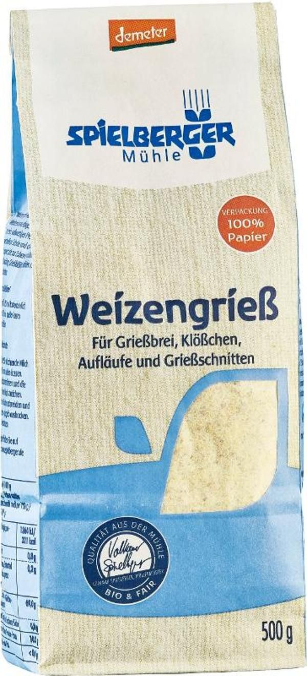 Produktfoto zu Weichweizengrieß 500g Spielberger