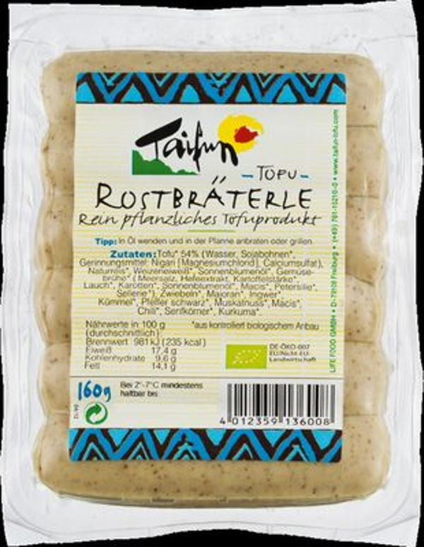 Produktfoto zu VPE Tofu Rostbräterle 8x160g Taifun