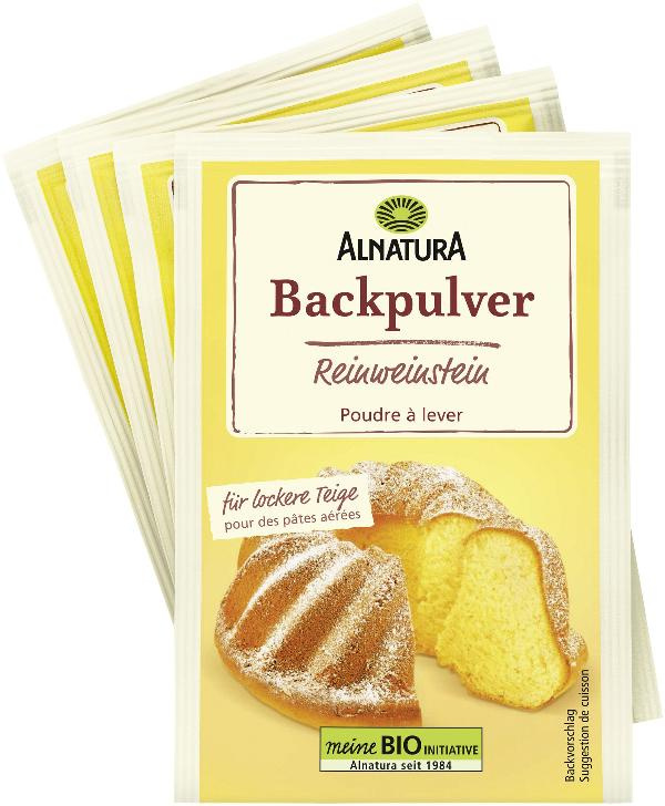 Produktfoto zu Reinweinstein Backpulver (4 Tüten) 72g Alnatura