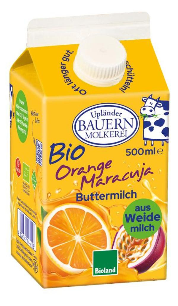 Produktfoto zu Buttermilch Orange Maracuja 500ml Upländer Bauernmolkerei