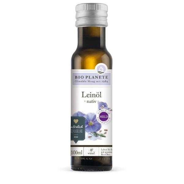 Produktfoto zu Leinöl nativ 100ml Bio Planete