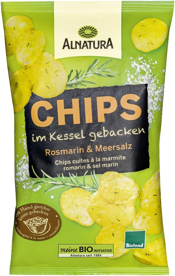 Produktfoto zu Chips im Kessel gebacken mit Rosmarin und Meersalz 125g Alnatura